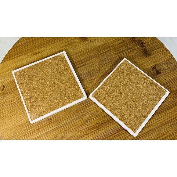 Set Of 2 Coaster WELCOME CABIN 4”x4” - Picture 2 of 2